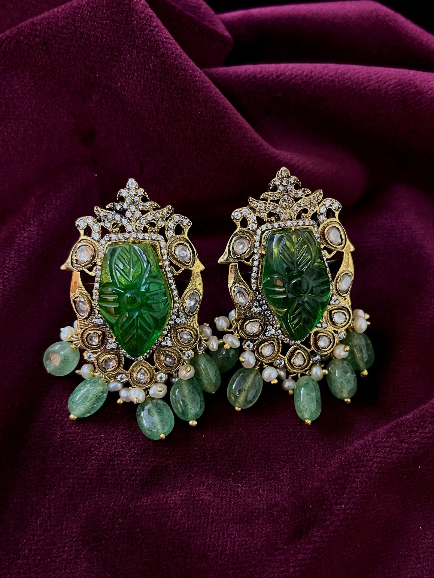 Silver 92.5 Moissanite Pendant Set