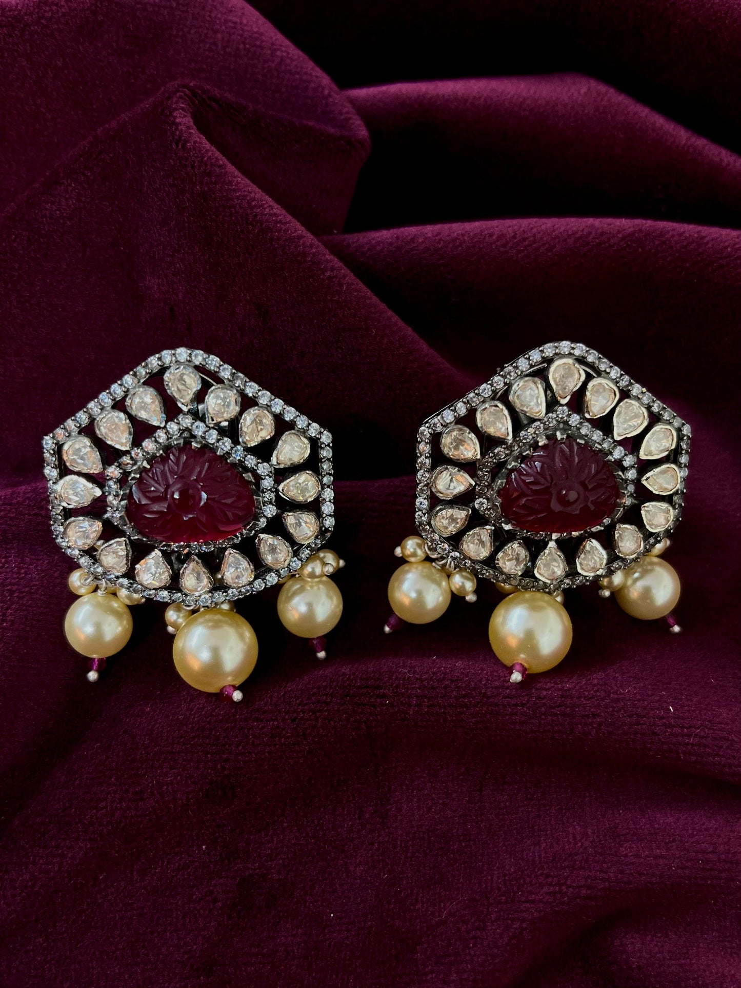 Silver 92.5 Moissanite Pendant Set