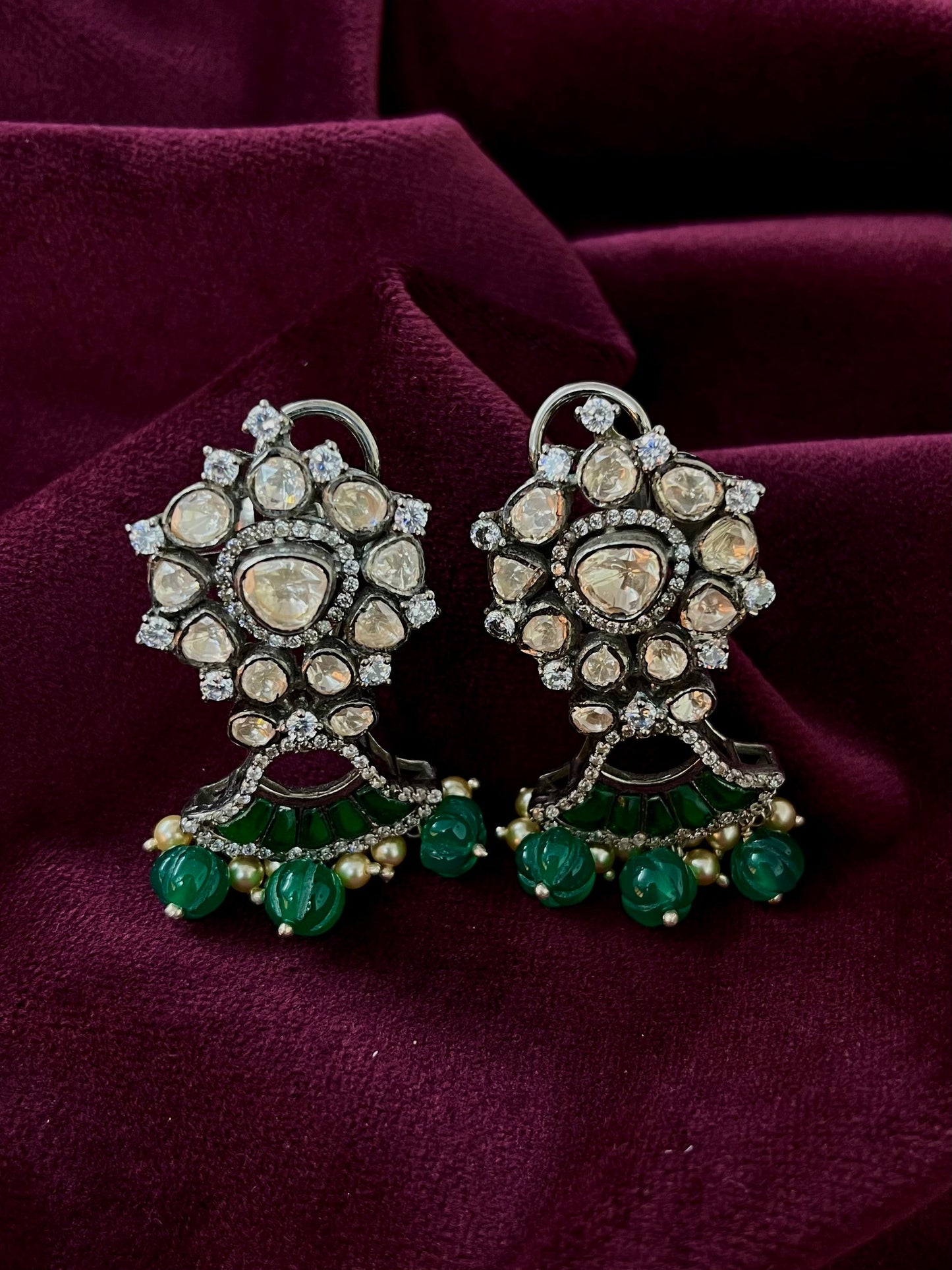 Silver 92.5 Moissanite Pendant Set