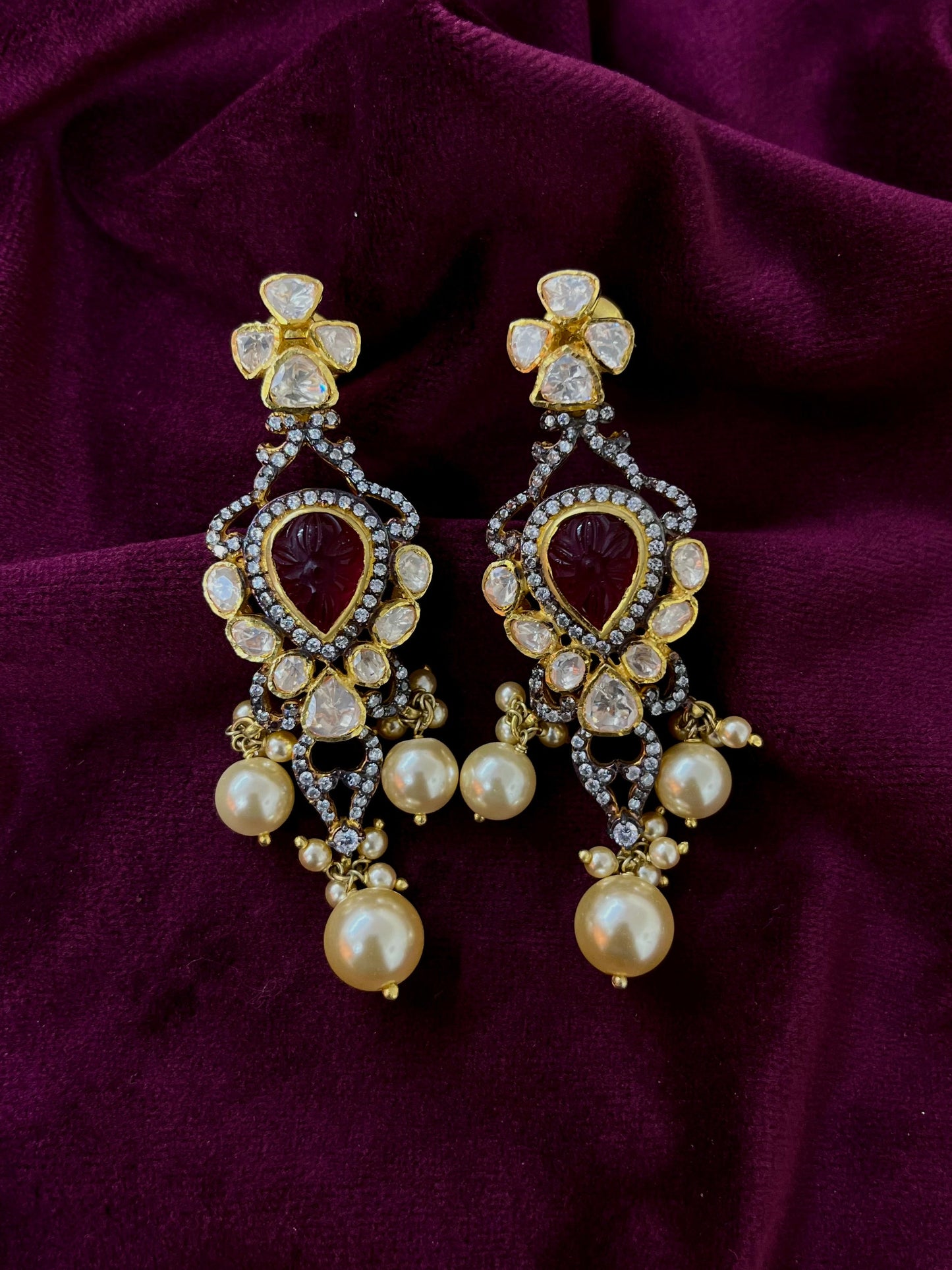 Silver 92.5 Moissanite Pendant Set