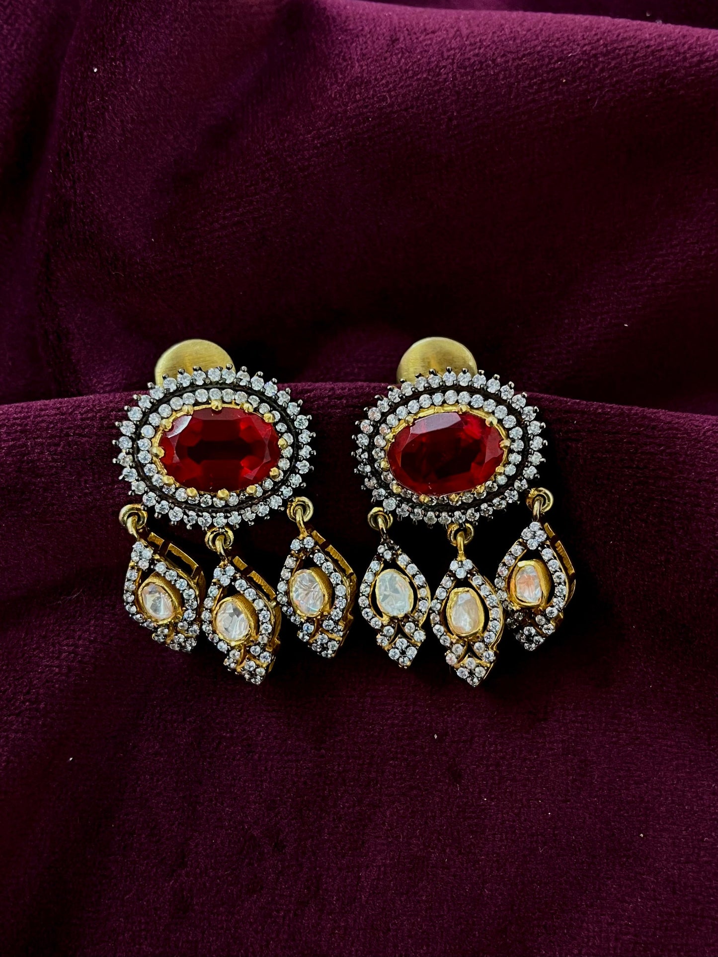 Silver 92.5 Moissanite Pendant Set