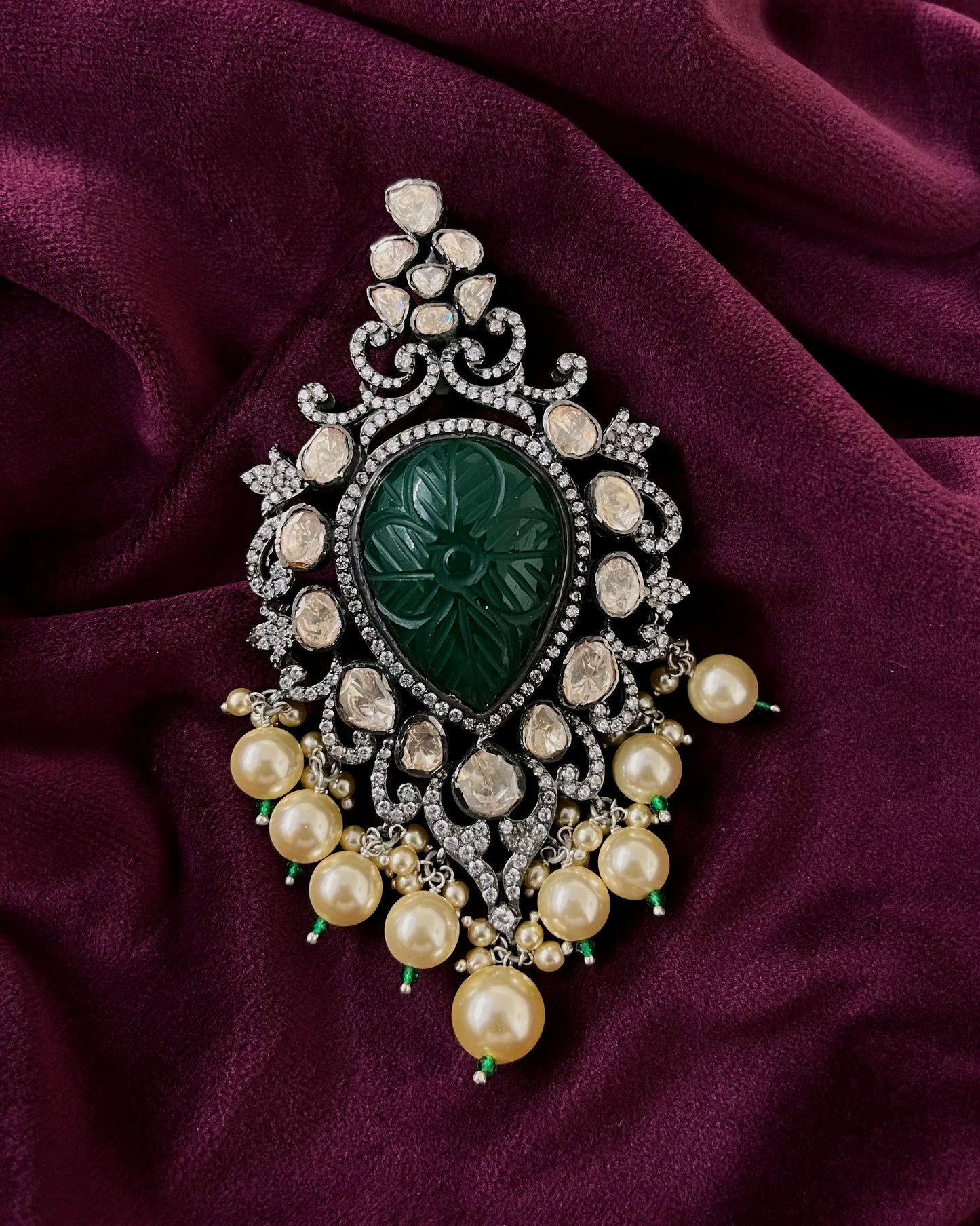 Silver Moissanite Pendant