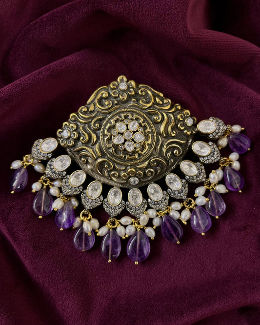 Silver Moissanite Pendant